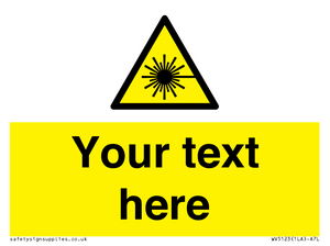 Custom Laser Hazard Sign